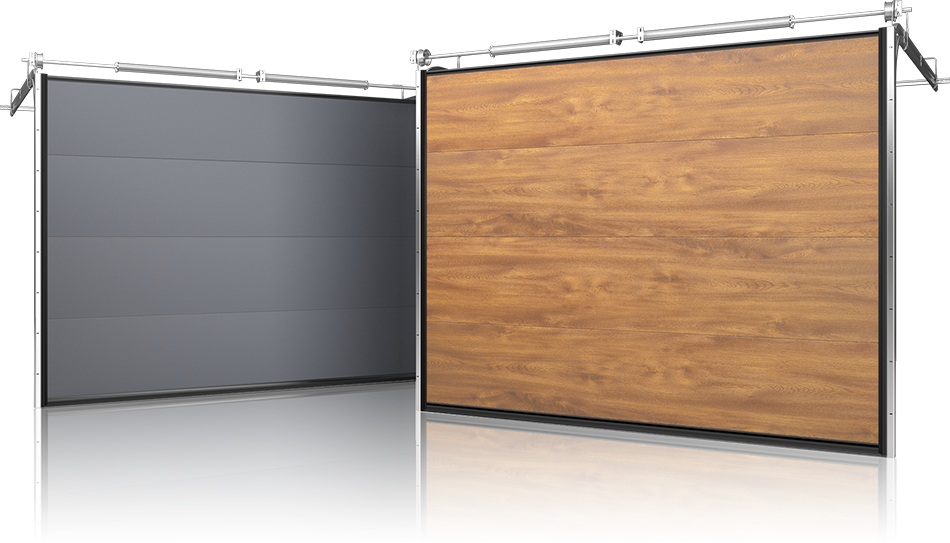 Bramy segmentowe antracyt i złoty dąb