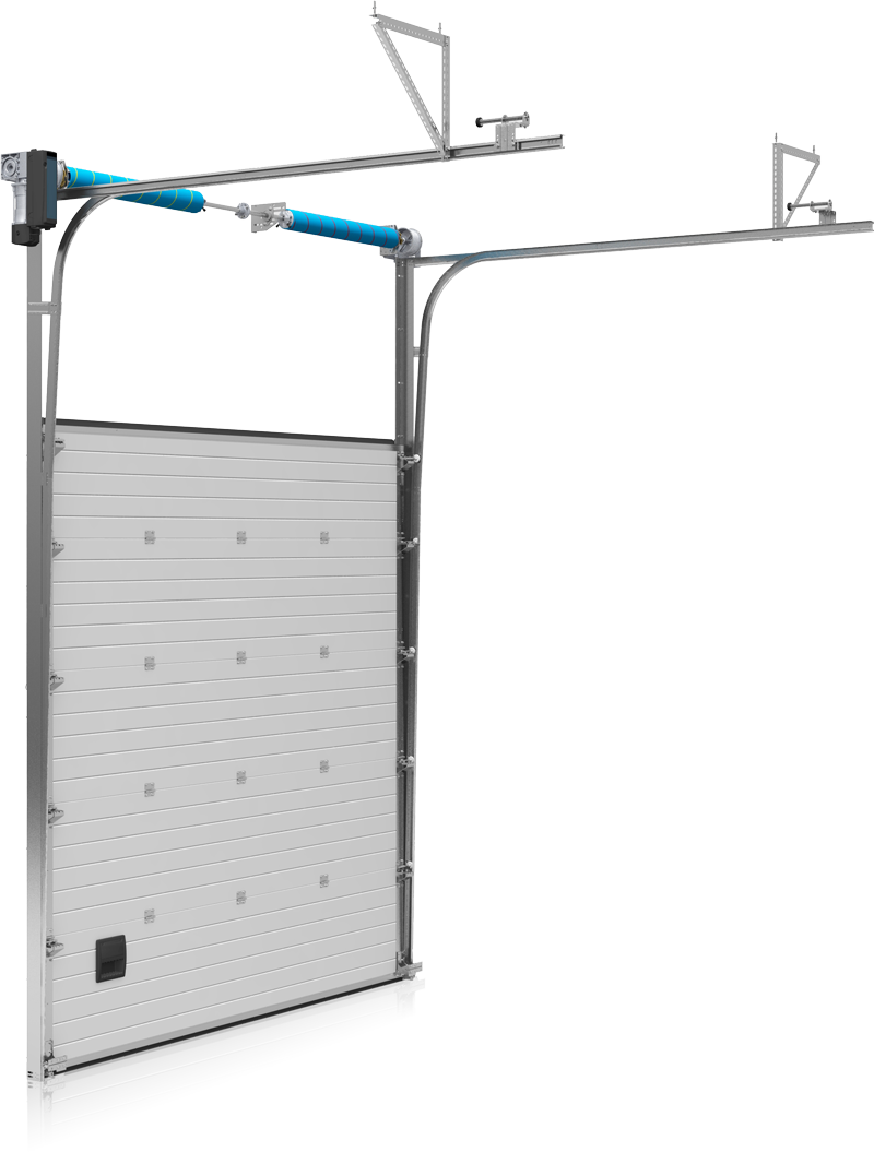 Brama przemysłowa segmentowa - prowadzenie podwyższone
